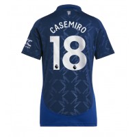 Fotballdrakt Dame Manchester United Casemiro #18 Bortedrakt 2024-25 Kortermet